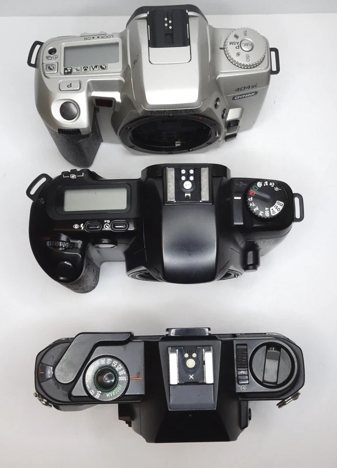 Lotto misto 7 fotocamere reflex pellicola 35 mm funzionanti, pacchetto Joblot  - Immagine 2 di 4