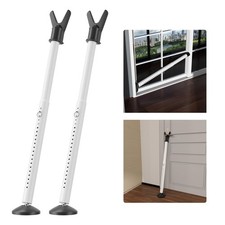Door Stoppers Security Bar 2 Pack - Heavy Duty Door Jammer - Adjustable Sliding