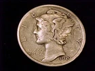 1920-S Mercury Dime, Fine to Very Fine Grade