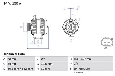 Alternator Bosch 0986082330