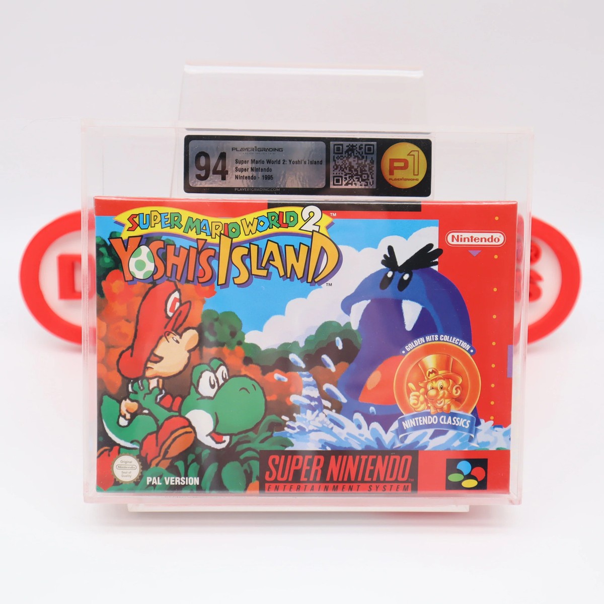 SNES Nintendo SUPER MARIO WORLD 2: YOSHI'S ISLAND P1 GRADED 94