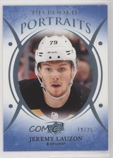 2018 Upper Deck UD Portraits Rookies Platinum Blue /25 Jeremy Lauzon #P-52 5mc