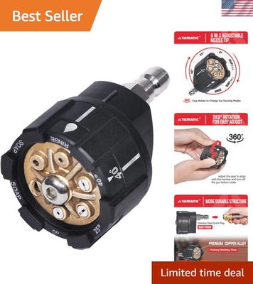 #ad Max 4000PSI Pressure Washer Nozzle with 6 Adjustable Tips for Ultimate Cleaning $47.89