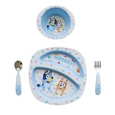 The First Years Bluey 4-Piece Place Setting - BPA Free Dishwasher Multicolor