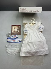 VTG New American Girl Felicity Summer Gown, Lace Cap