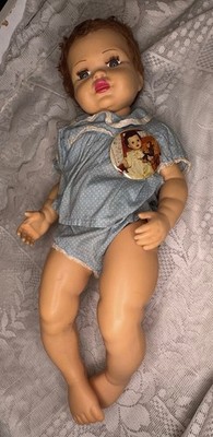 Vintage Terri Lee Little Sister Connie Lynn 1950's Caracul Wig Doll W/ Button