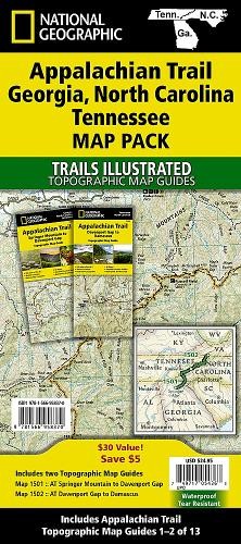 National Geogra Appalachian Trail: Georgia, North Carolina, Tennessee [map (Map)