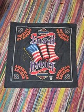 Vintage Harley Davidson Bandana American Legend MADE IN USA 80s Free Shipping
