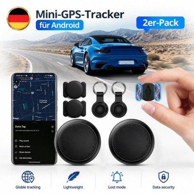 Mini GPS Tracker Magnetisch Wasserdicht 32mm 2 Pack für Android Ohne Abonnement
