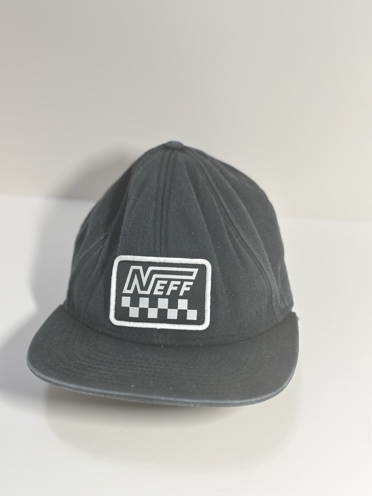 Neff Snapback Hat Black Checker Logo Patch Skate … - image 1