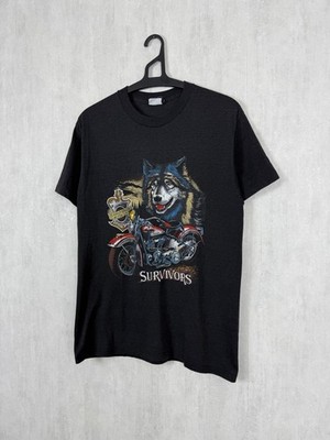 Vintage 90s Harley Davidson Survivors 3D T-Shirt
