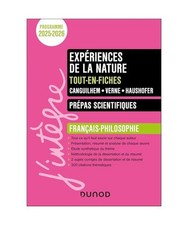 Expériences de la nature - Tout-en-fiches - Prépas scientifiques Français-phi