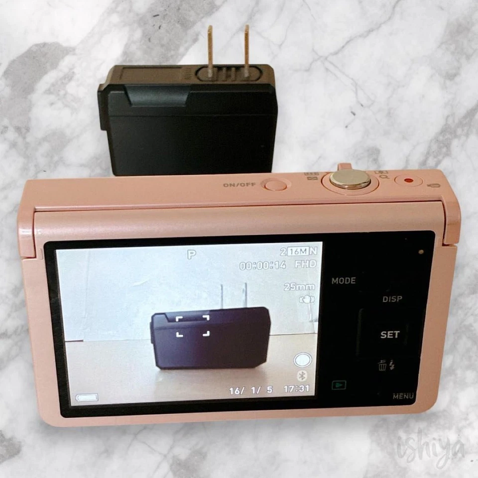 Cámara digital compacta CASIO EX-ZR70 rosa EXILIM probada funciona con caja Japón Foto 3 de 4