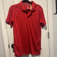French Toast Polo Short Unisex XXL 18/20 Red Uniform Button Pique Polo