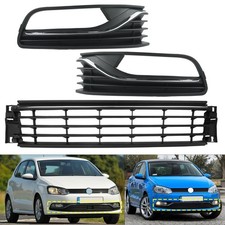 Nebelscheinwerfer Abdeckung+Vordere untere Mitte Stoßstange für VW Polo 6R1, 6C1