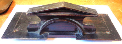 Antike Krone Aufsatz für Regulator Freischwinger Wanduhr 32 X 11,8 cm H. 11,3 cm