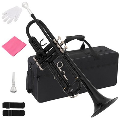 New High Grade Beginner Practice Bb Trumpet Black Nickel Plating with Mouthpiece