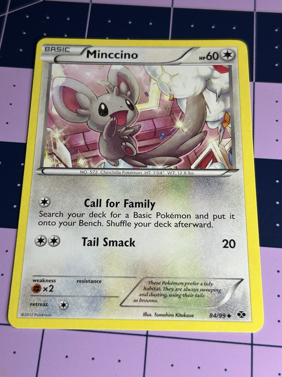 Pokémon TCG Minccino 84/99 Black & White NeXT Destinies Regular Uncommon Card