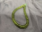 Czech Glass Rondelle Beads, Transparent Peridot Green, 4mm, 62 Count, 6” Strand — photo 2
