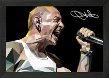 chester bennington Framed Wall Art Poster Canvas Print Picture