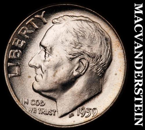 1959 Silver Roosevelt Dime-Choice Gem BU Lustrous No Reserve #i2851