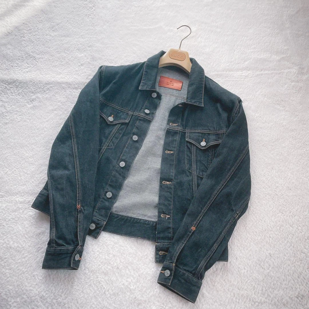 Giacca denim uomo Gucci taglia 46 ispirazione vintage usata in ottime condizioni