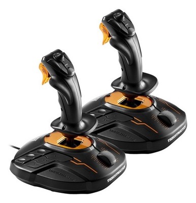 Thrustmaster T.16000M FCS SPACE SIM DUO Schwarz, Orange USB Joystick Analog / Di