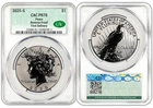 2025 S Silver Peace Dollar Reverse Proof $1 CAC PR70 First Delivery