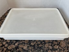 Vintage Tupperware 290-9 Sheer Cake Keeper 9"x13"x3" Rectangular Container w/Lid