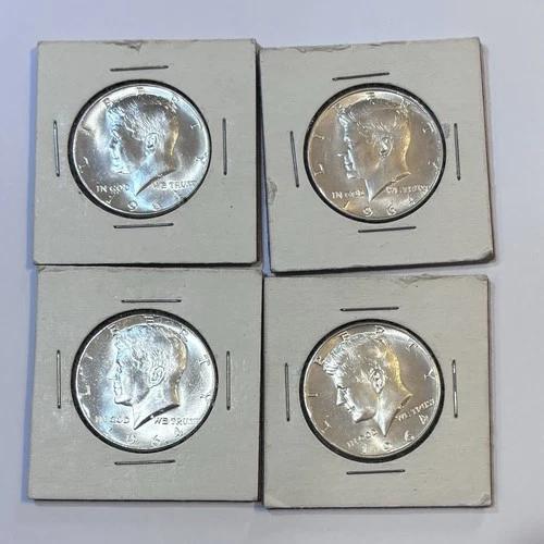 (4) Uncirculated 1964 Kennedy Half Dollars