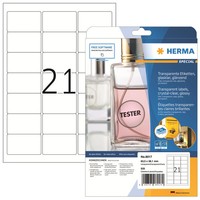 Herma Transparente Folien-Etiketten Special, 63,5 X 38,1 Mm 1 Bis 40X Spare 27%