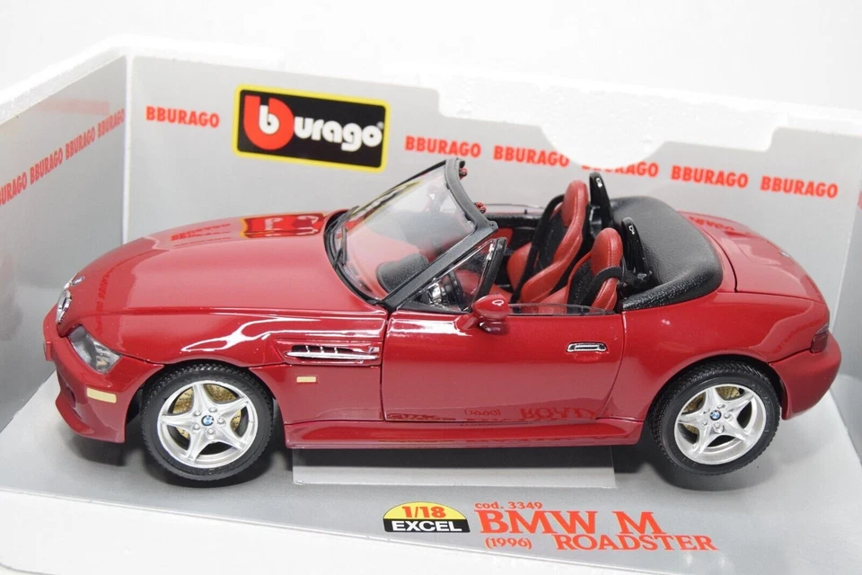 B37 BBURAGO BURAGO 1:18 3349 BMW M ROADSTER Z3 1996 GRANATE EXCELENTE SIN USAR, EN CAJA Foto 3 de 4