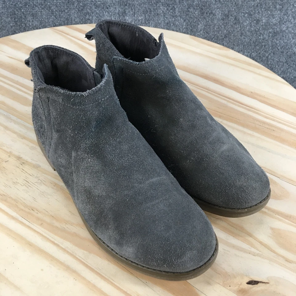 TOMS Botas Para Hombres 5.5 Botín Gris Tirar de Tacón Bajo Informal Punta Redonda Cómodas Foto 3 de 4