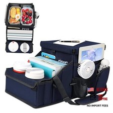 Blue Collapsible Car Caddy - Front Seat Organizer  Storage