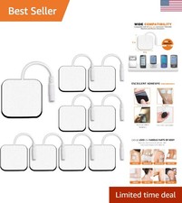 SM Electrodes 8 PCS Tens Unit Replacement Pads 2X2'', Latex Free Electrode Pa...