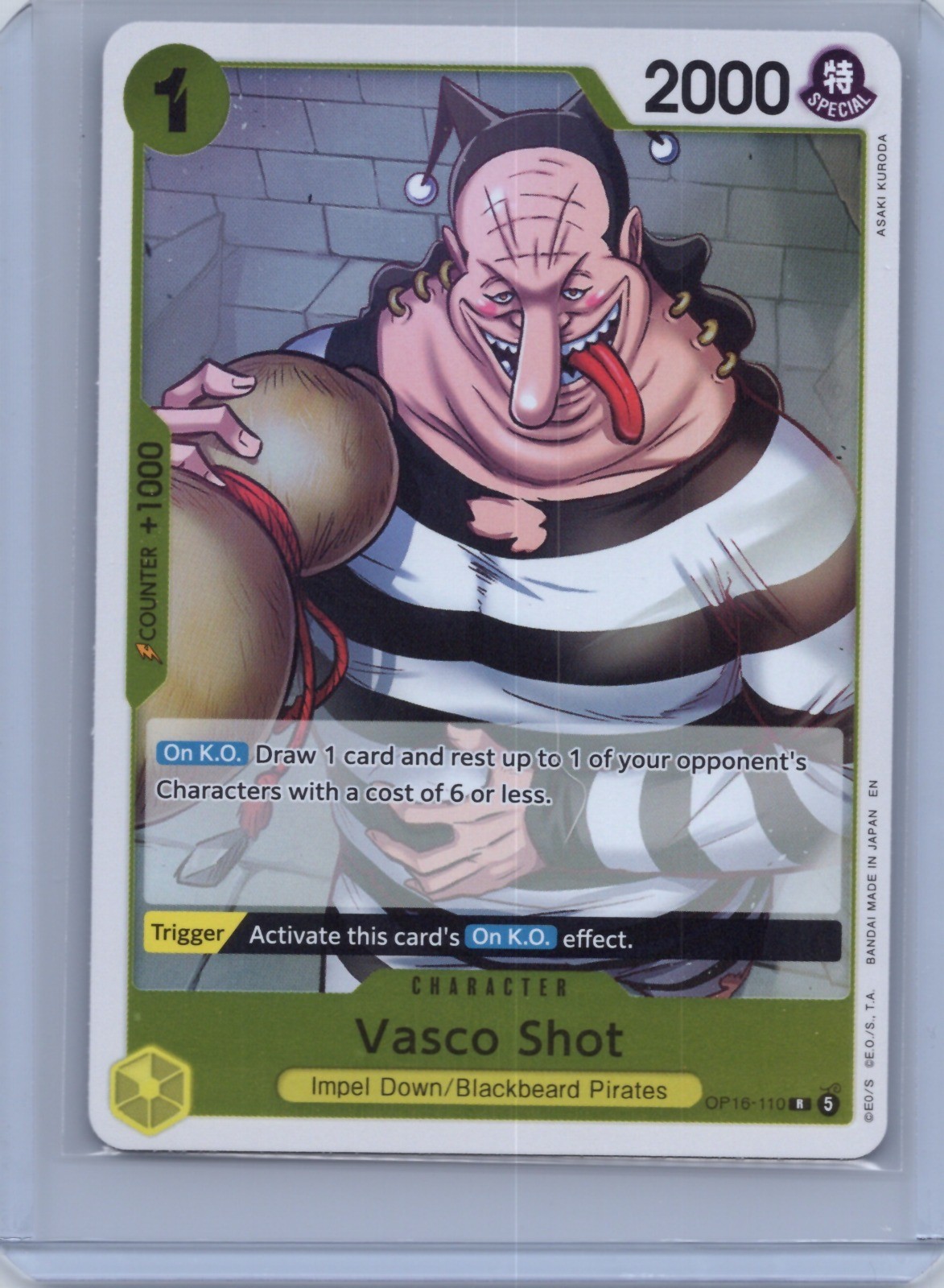 Vasco Shot Foil R The Time of Battle OP16-110 NM