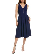 Stella Mccartney Compact Knit Midi Dress Women's Blue 38