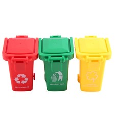 2X(Toy Vehicles Garbage Truck's Trash Cans, 3 Pack Toy Garbage Truck3040