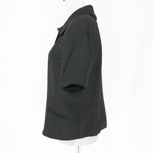 Lord & Taylor Jacket Petites 12P Black Lined Pockets Shell Buttons Career Vtg - Picture 17 of 18
