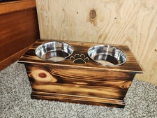 Custom Homemade Raised Dog Feeder Bowl