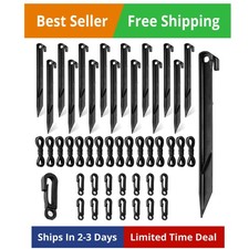 48PCS Inflatable Stakes with Tethers Hooks, Plastic Tent Stakes Inflatable ...