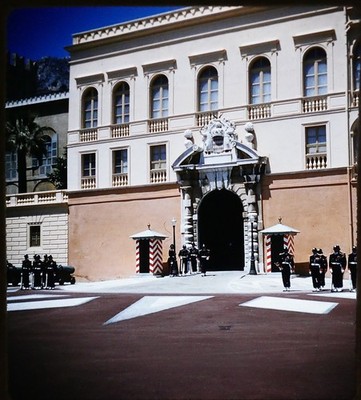 MONACO Palace of Prince  - 1954 Stereo realist Slide European vacation #2123