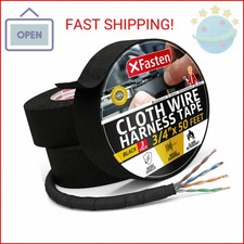 XFasten Wire Harness Tape, 3/4-Inch x 50-Foot 3-Pack , High Temp Wiring Loom Ha
