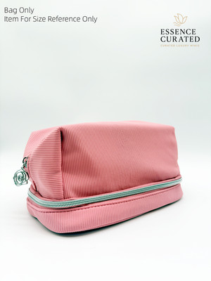 2 x Lancome Pink Cosmetic Bag Double-Layer Travel Organizer 24x12x10cm brand new
