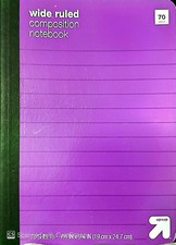 Up  Up Wide Ruled Composition Notebooks 70 Sheets