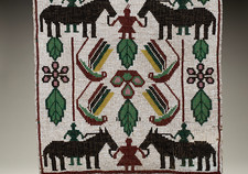Chippewa Ojibwa Pictorial Beaded Bandolier Bag 1850&rsquo;s Ex Kopp collection