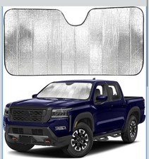 Accordion Car Windshield Sun Shade for Trucks  Car Window X-Large Silver