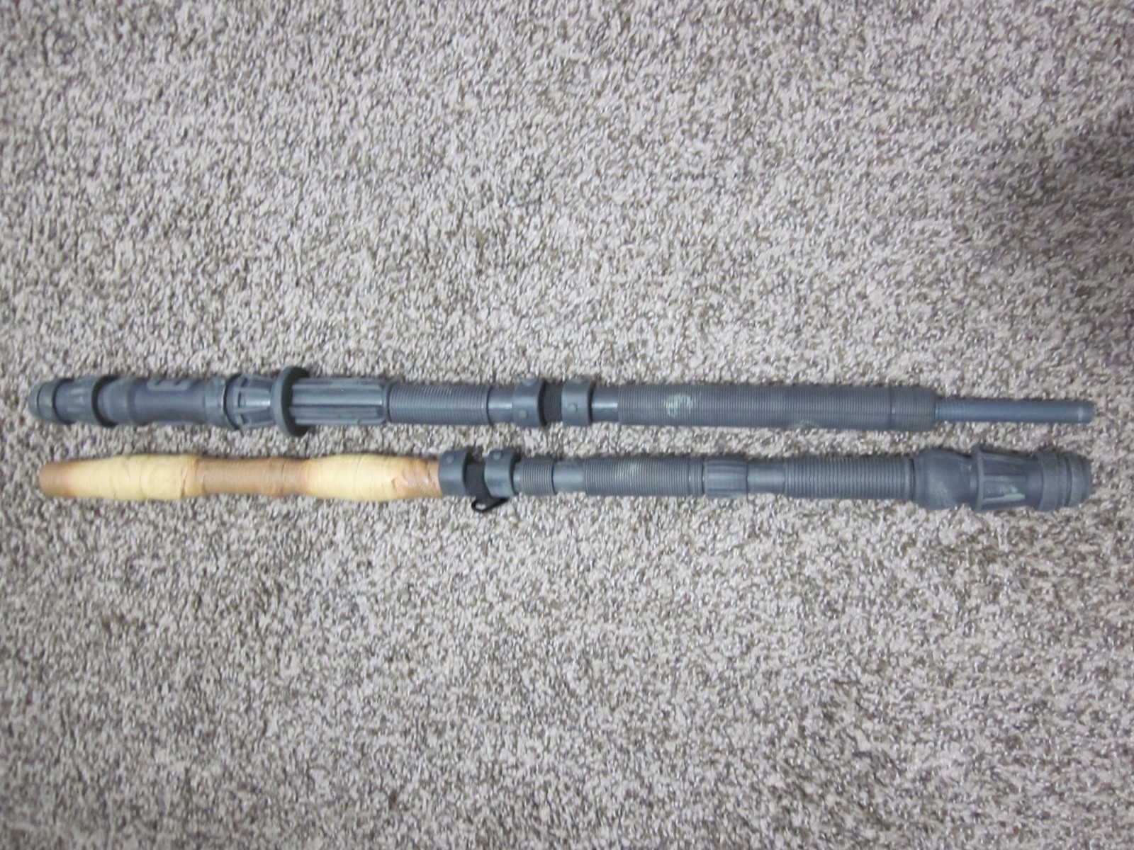 HTF Rare Star Wars Rey Staff Weapon 4ft Lucasfilm Foam Prop Breaks Down No Strap