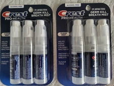 Crest ProHealth Germ Kill Breath Mist Clean Mint Spray 2 packs 6 Total Exp. 2027