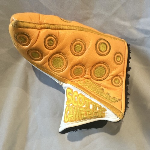 Scotty Cameron Leather Putter Headcover Circle Pattern Orange/White